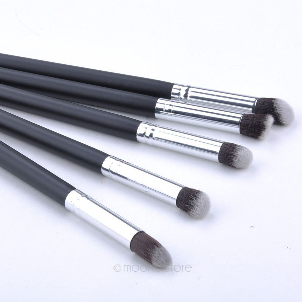 10pcs Silver Synthetic Kabuki Makeup Brush Set Cosmetics Foundation Blending Blush Makeup Tool