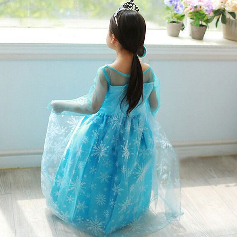 High Quality Girl Dresses Princess Children Clothing Anna Elsa Cosplay Costume Kid's Party Dress Baby Girls Clothes