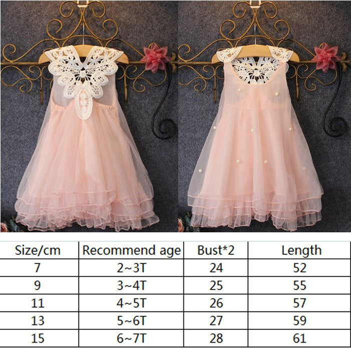Flower Girl Summer Princess Dress Kid Baby Party Wedding Lace Tulle Tutu Dresses