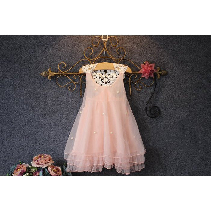 Flower Girl Summer Princess Dress Kid Baby Party Wedding Lace Tulle Tutu Dresses