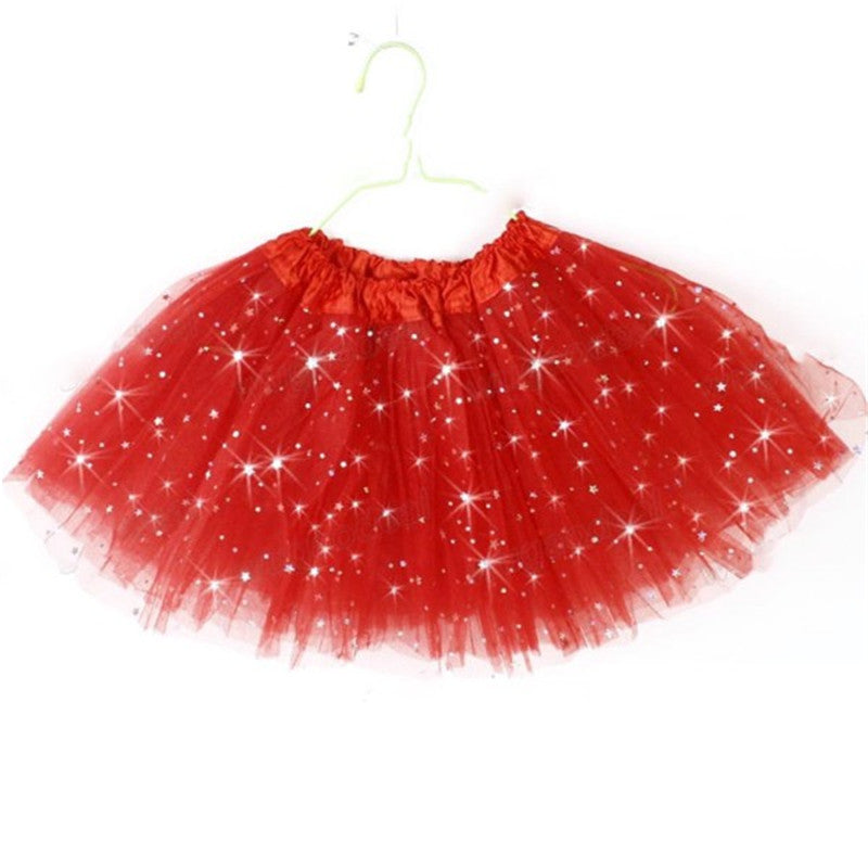 Cute Fluffy Pettiskirts Tutu Saias Baby Girls Skirts Princess Skirt Dance Wear Party Clothes 2-7Y