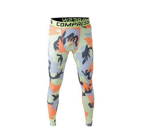 Camo Mens Compression Pants Leggings Jogging Running Base Layer Fitness Trousers Tights Sport Training Gym Wear Vansydical