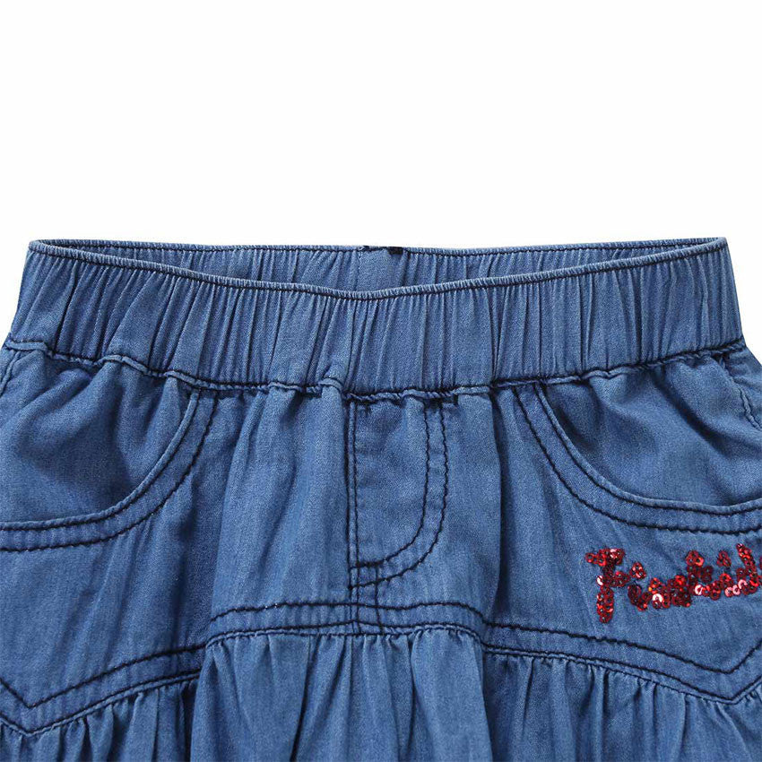 4-14Y skirt girls cotton denim skirt fashion new style kids summer clothing children skirt