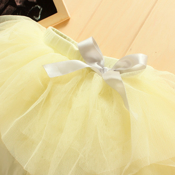New 2016 Fashion Baby Girl Culottes Leggings Gauze Pants Party Skirts Bow Tutu Skirts