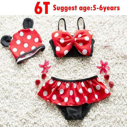 1-8Y Baby girls swimwear two pieces Summer baby swim Toddler bathing suit Dot girls swimwear princess Bikini infant swimwear