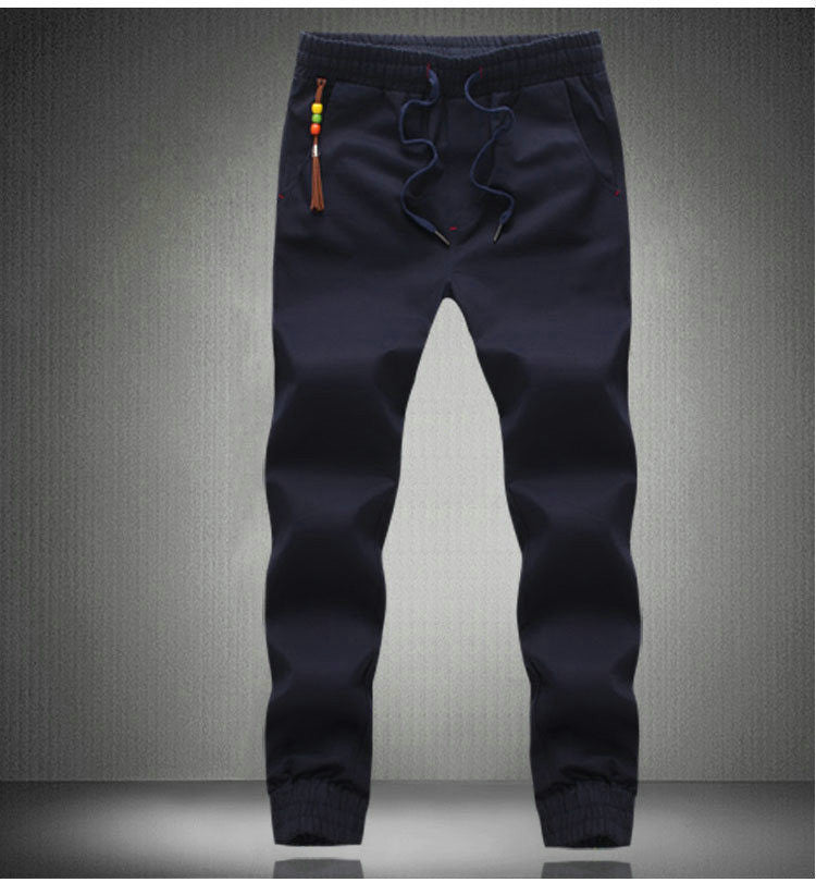 Hot Selling 2016 Spring Autumn Mens Joggers Pants Casual Solid Ankle-tied Youths Men Trousers Kids Pants(Asian Size)