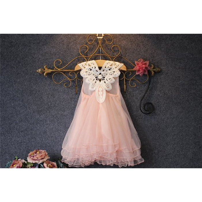 Flower Girl Summer Princess Dress Kid Baby Party Wedding Lace Tulle Tutu Dresses