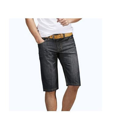 2016 summer thin denim trousers male straight denim shorts jean men plus size short jeans knee-length pants brand casual jeans