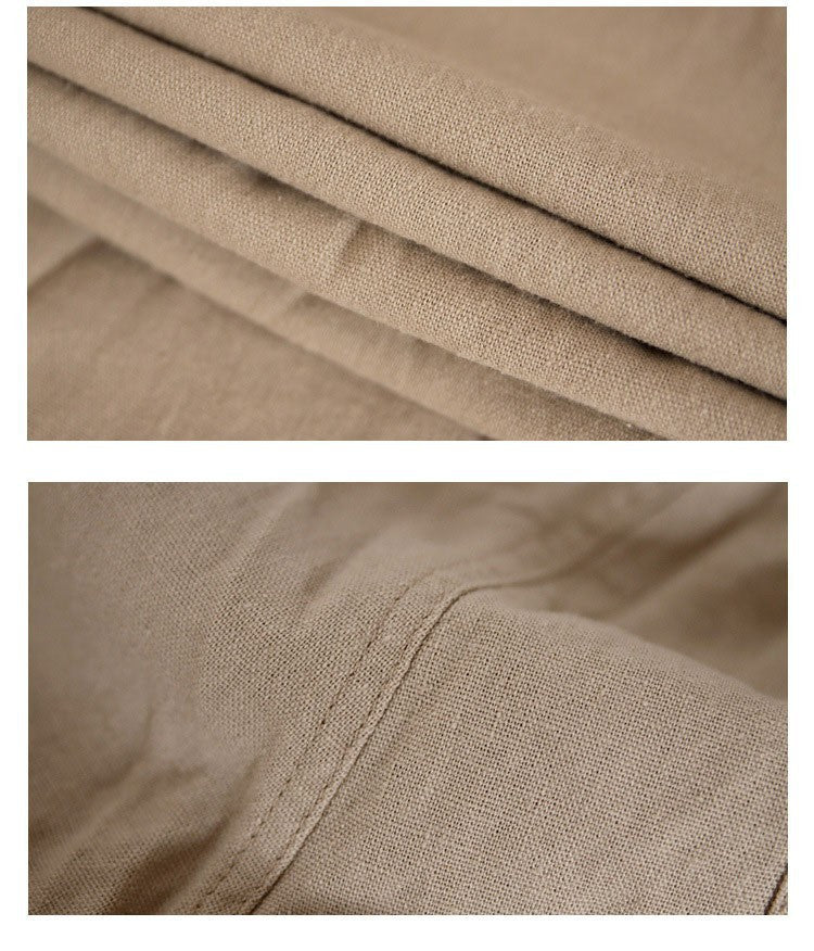 New Arrival Summer Linen Robe Super Ventilate Men Casual Wear Pants Comfort Big Size KZ0053