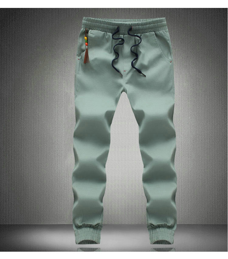 Hot Selling 2016 Spring Autumn Mens Joggers Pants Casual Solid Ankle-tied Youths Men Trousers Kids Pants(Asian Size)