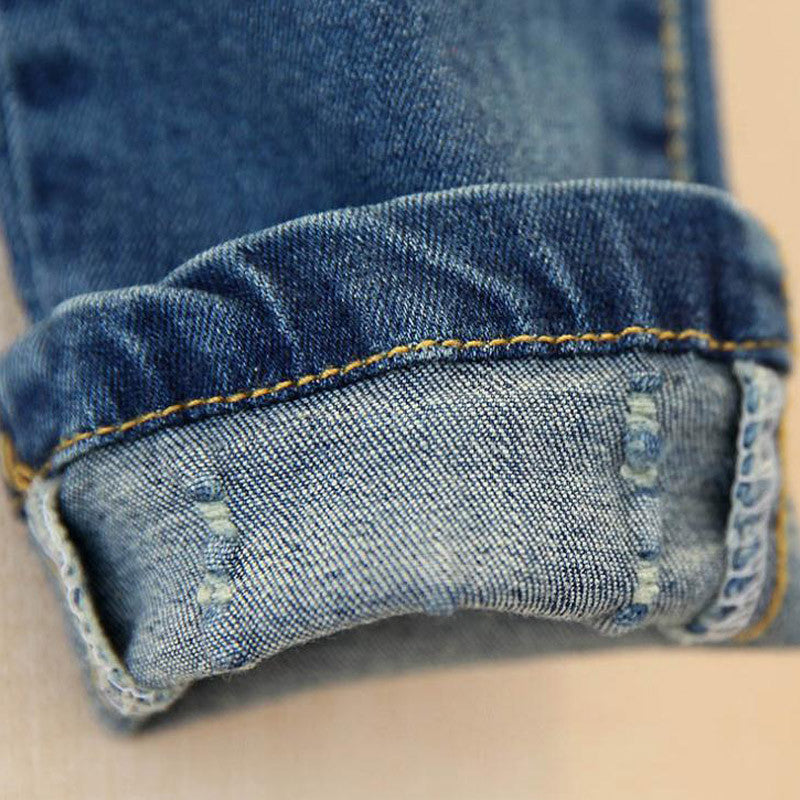 Cute Cartoon Pattern Kids Jeans Winter Autumn 2 items Lovely Cat High Quality Children Pants Casual trouses Baby Girls Jeans