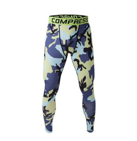 Camo Mens Compression Pants Leggings Jogging Running Base Layer Fitness Trousers Tights Sport Training Gym Wear Vansydical