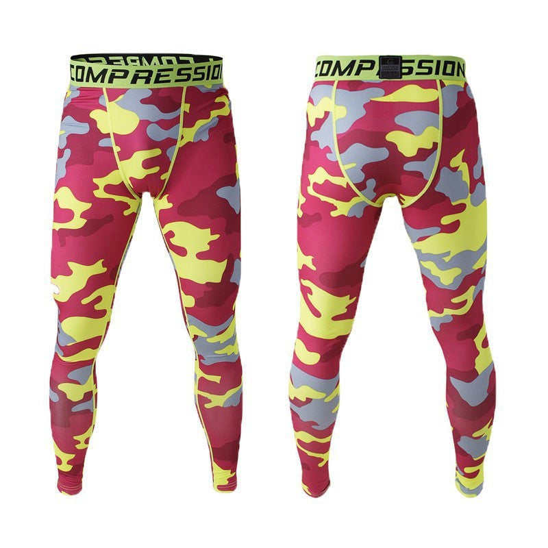 Camo Mens Compression Pants Leggings Jogging Running Base Layer Fitness Trousers Tights Sport Training Gym Wear Vansydical
