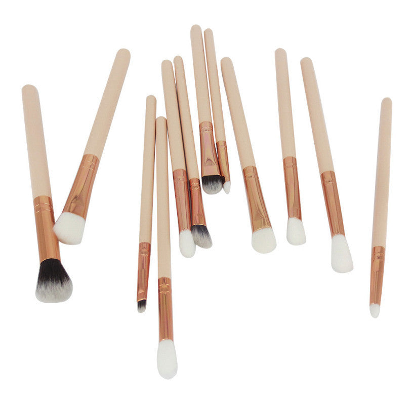 12Pcs Cosmetic Brush Makeup Foundation Powder Brush Sets Kits Tools
