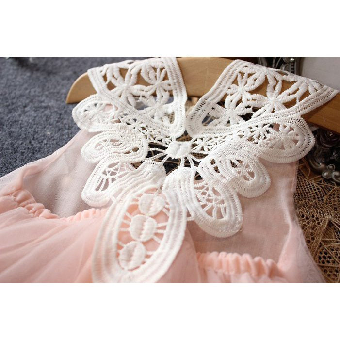 Flower Girl Summer Princess Dress Kid Baby Party Wedding Lace Tulle Tutu Dresses