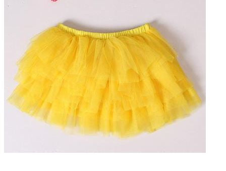 2-10Y New Fashion Children Girl Tutu Skirts Baby Ballerina Skirt Kids Chiffon Fluffy Casual Candy 7 Color Skirt