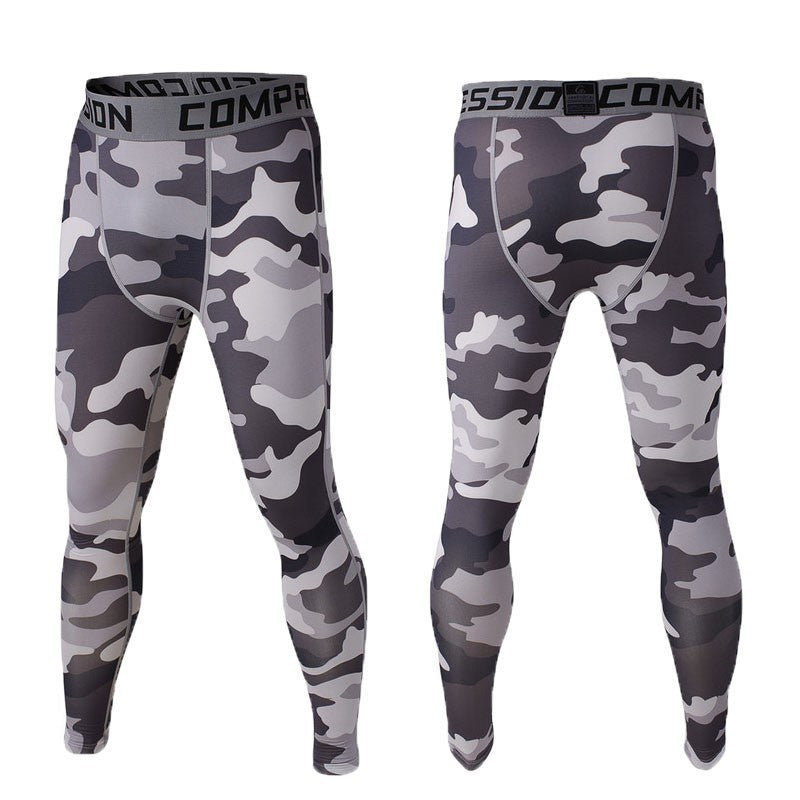 Camo Mens Compression Pants Leggings Jogging Running Base Layer Fitness Trousers Tights Sport Training Gym Wear Vansydical