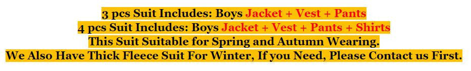 BEIBEI Children Suit Baby Boys Suits Kids Blazer Boys Formal Suit For Weddings Boys Clothes Set Jackets+Vest+Pants 3pcs 2-14Y