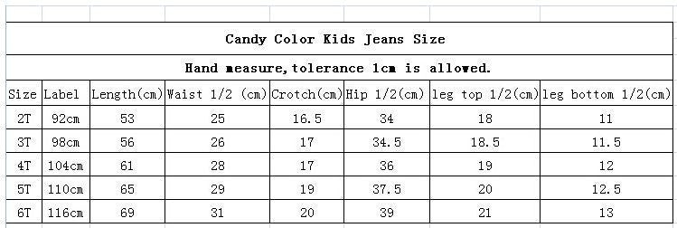 Spring kids jeans thick boys girls jeans children casual straight mid red kid jeans for boys 2-6 years old