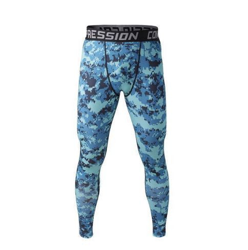 Camo Mens Compression Pants Leggings Jogging Running Base Layer Fitness Trousers Tights Sport Training Gym Wear Vansydical