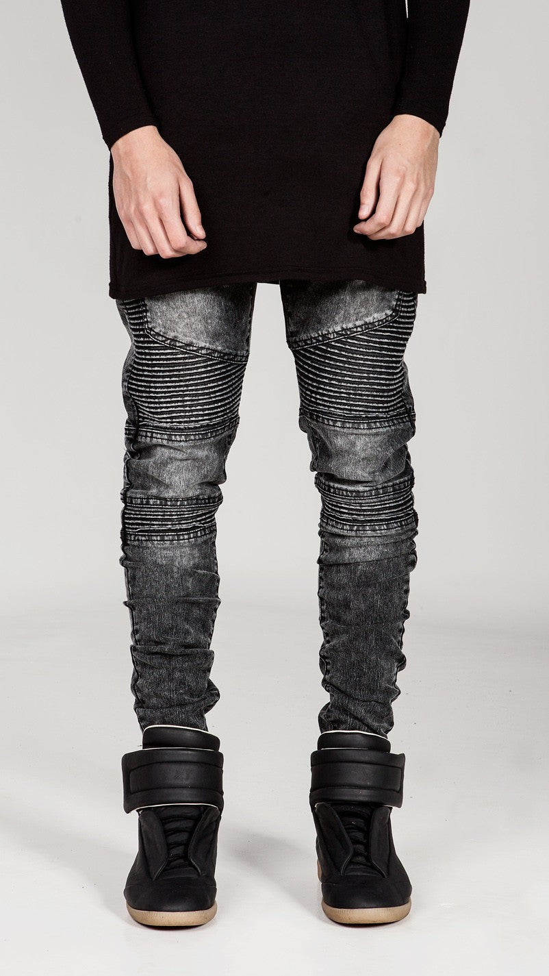 Mens Skinny jeans men 2016 Runway Distressed slim elastic jeans denim Biker jeans hiphop pants Washed black jeans for men blue
