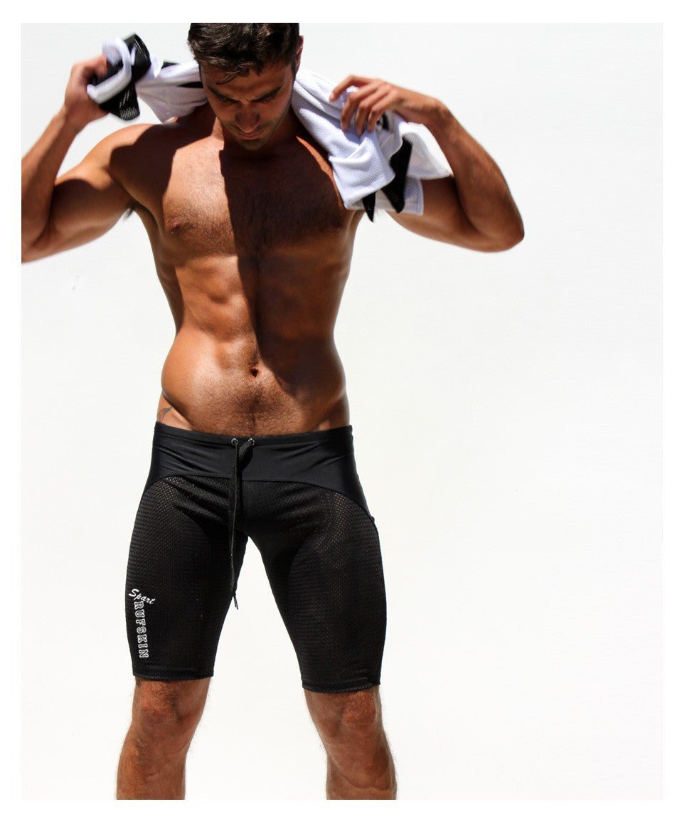 AQUX Athletic Men's Sport Tight Shorts Casual Leisure Summer Fitted Gym Men Workout Skinny Running Yoga Fight Short for man AQ11