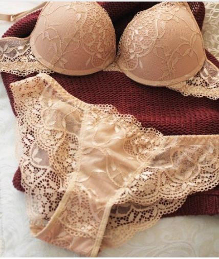 Sexy Women Bra Set Deep V Lace Underwire Bras Push Up Solid 32A-38C Lingerie Outfit Sexy Floral Sweet Comfy Fit Bowtie Sleepwear