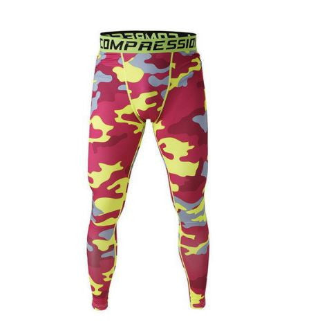 Camo Mens Compression Pants Leggings Jogging Running Base Layer Fitness Trousers Tights Sport Training Gym Wear Vansydical