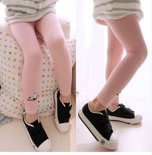 New Kid Toddlers Warm Leggings Baby Kid Girl Bird Pattern Stretchy Pants Trousers Hot