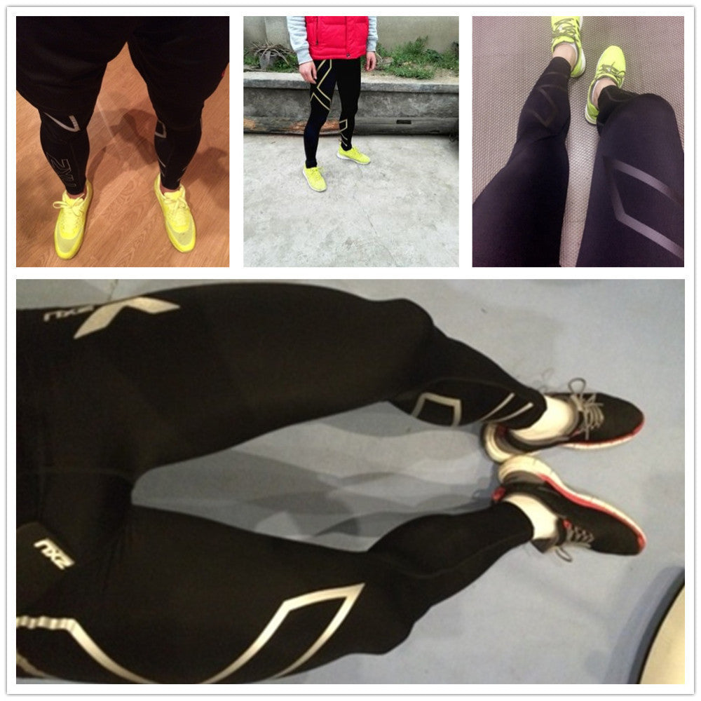 2XU Men Compression Tight Long Pants Sports Black Trousers Jogging Trousers Emoji Joggers Emoji Slim Fit Mallas Hombre Running
