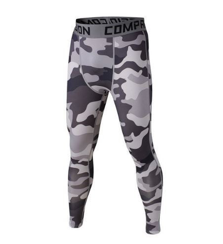 Camo Mens Compression Pants Leggings Jogging Running Base Layer Fitness Trousers Tights Sport Training Gym Wear Vansydical