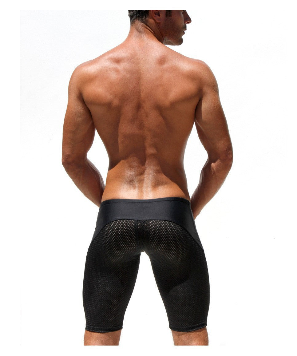 AQUX Athletic Men's Sport Tight Shorts Casual Leisure Summer Fitted Gym Men Workout Skinny Running Yoga Fight Short for man AQ11