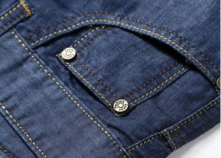 2016 summer thin denim trousers male straight denim shorts jean men plus size short jeans knee-length pants brand casual jeans