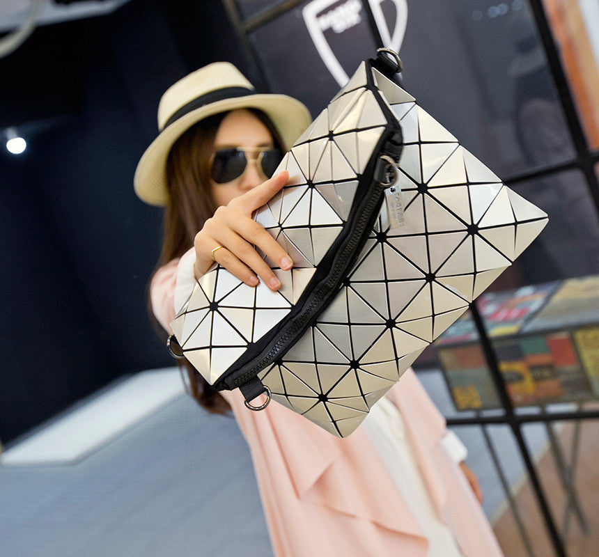 Fashion Handbag Diamond Quilted Shoulder Bag Chain Fold Over Women Bag