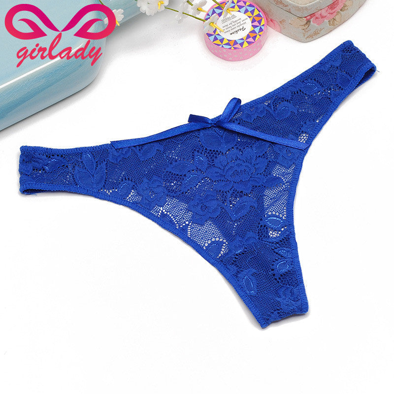 GIRLADY Ultra-thin Women's G-string Thong Transparent Sexy Panties Underwear Women Cotton Lace Tanga Briefs Women Intimates Hot