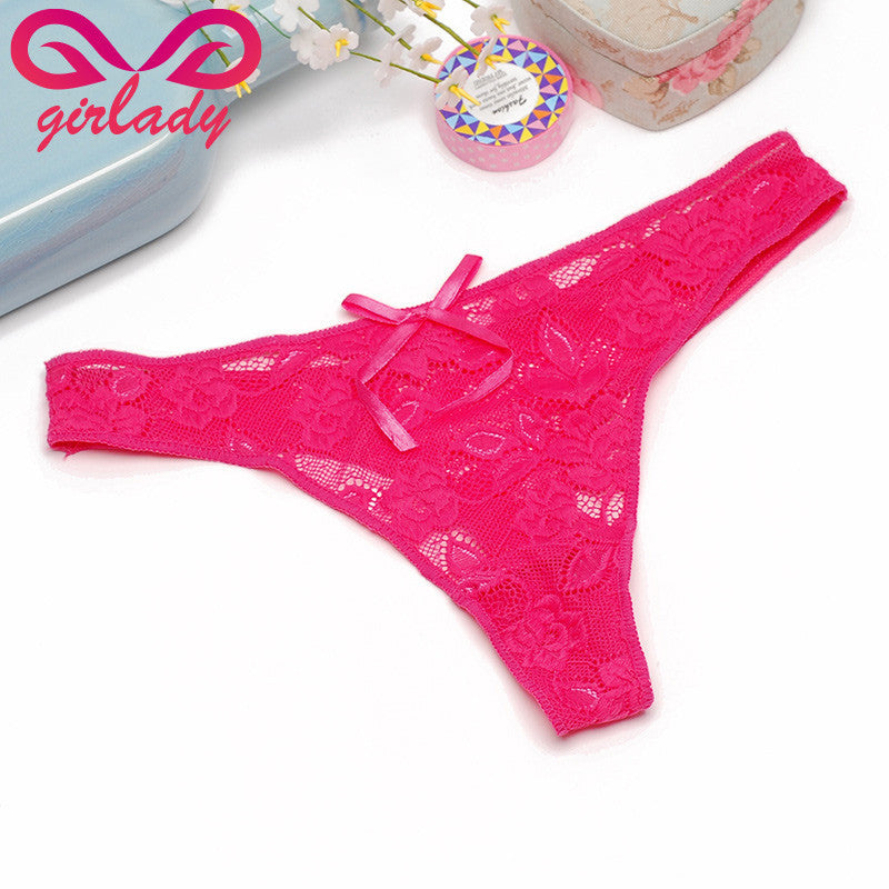 GIRLADY Ultra-thin Women's G-string Thong Transparent Sexy Panties Underwear Women Cotton Lace Tanga Briefs Women Intimates Hot