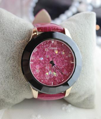 New Arrival Women Rhinestone Watches Austrian Crystal Ceramic Leather Band