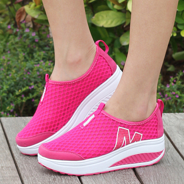 Height Increasing 2016 Summer  Women's Casual Shoes Sport Fashion Walking Shoes for Women Swing Wedges Shoes Breathable