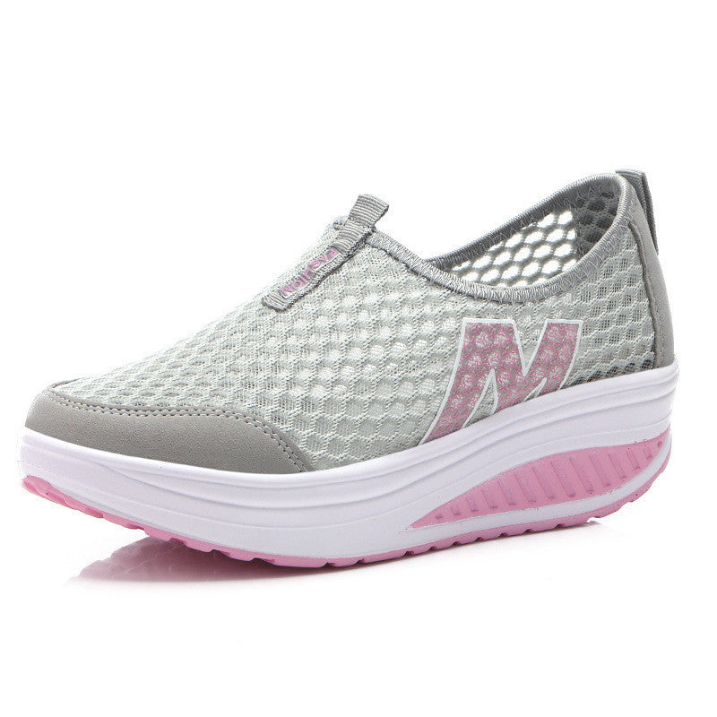 Height Increasing 2016 Summer  Women's Casual Shoes Sport Fashion Walking Shoes for Women Swing Wedges Shoes Breathable