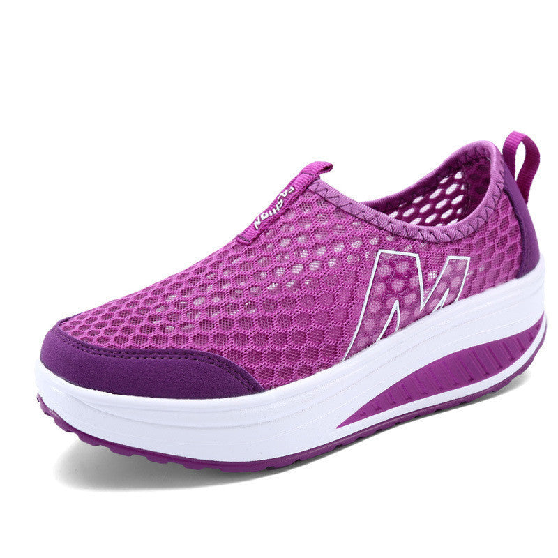 Height Increasing 2016 Summer  Women's Casual Shoes Sport Fashion Walking Shoes for Women Swing Wedges Shoes Breathable