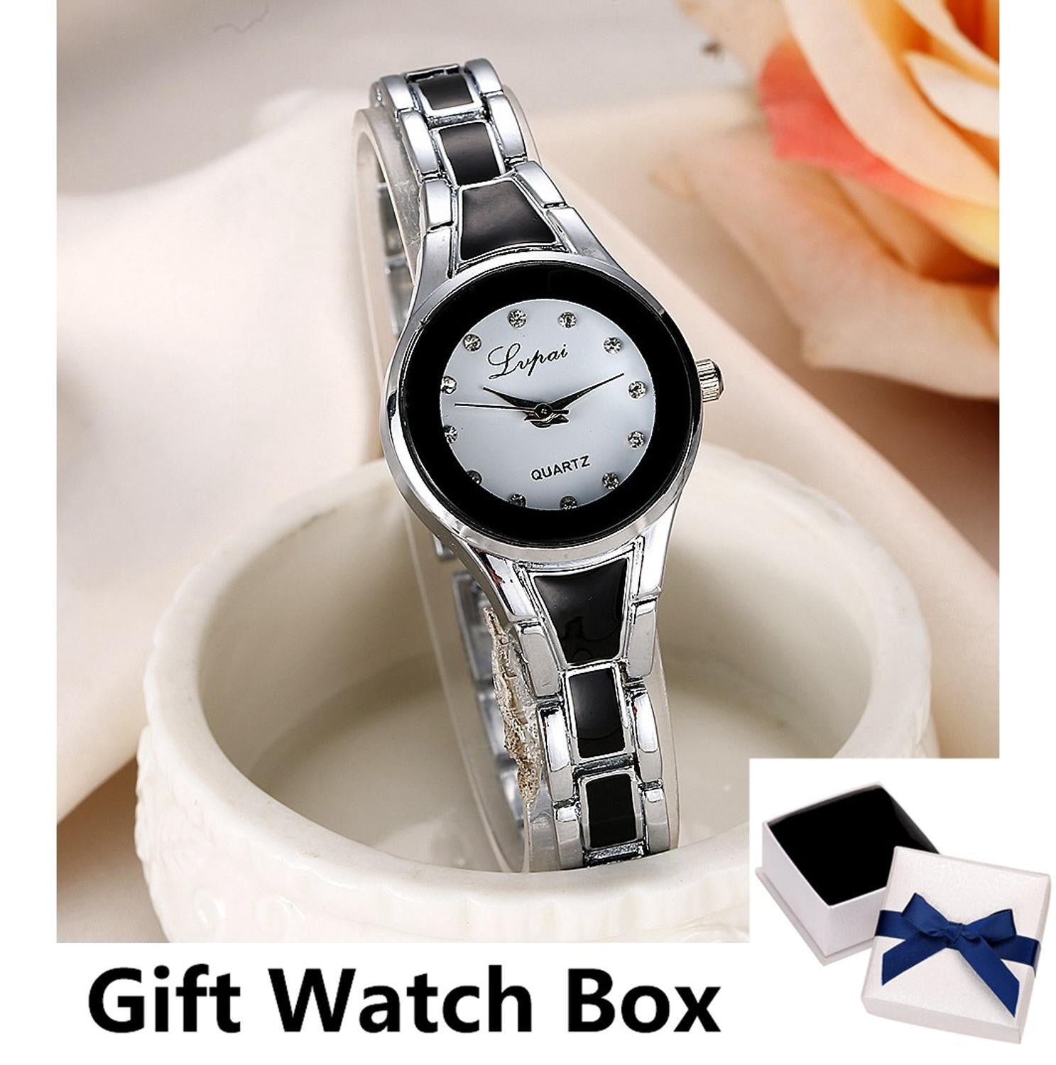 Women Watches Rhombus Crystal Bracelet Gemstone Wristwatch