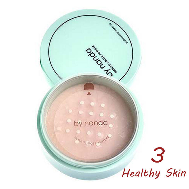 V5 3 Color Translucent Pressed Powder with Puff Smooth Face Makeup Foundation Waterproof Loose PowderSkin Finish Setting Powder