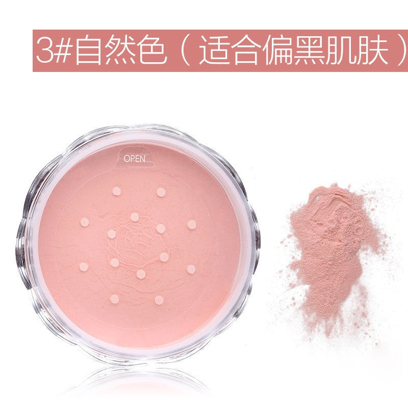 Qdsuh Peach Beauty Loose Powder Smooth Soft Waterprrof Brighten Natural Makeup Breathing Fix Foundation Base