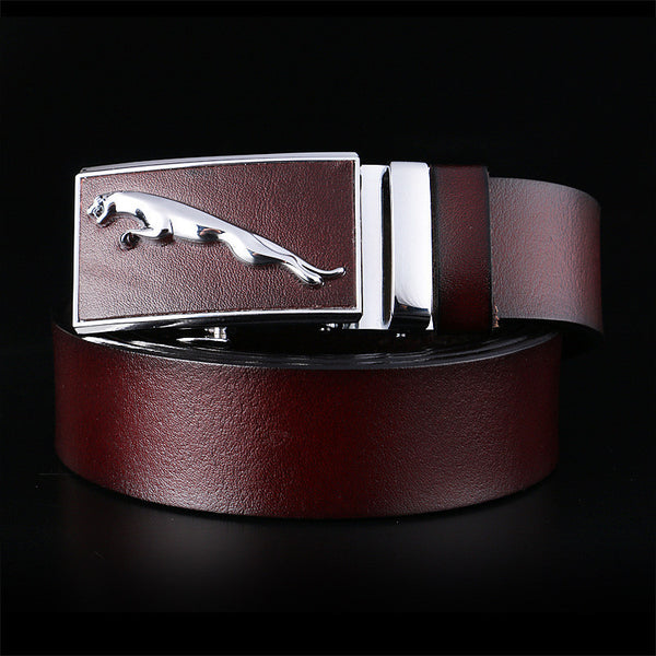 Business genuine leather strip strap belt  with ratchet buckle AND LEATHER RINGS