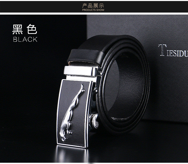 Business genuine leather strip strap belt  with ratchet buckle AND LEATHER RINGS