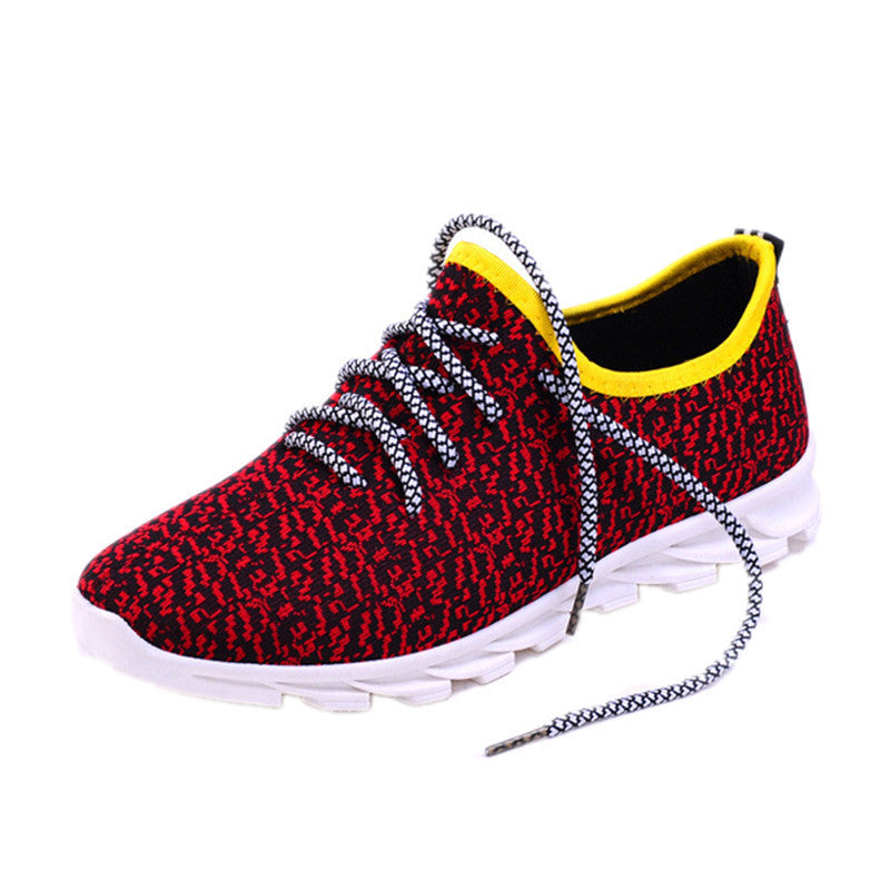Famous brand 2016 new autumn models sport coconut flat bottomed shoes Knit lace men casual shoes trend plus size 39-44 yeezies