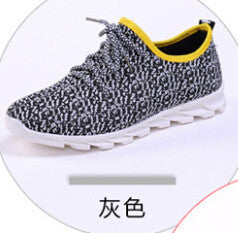 Famous brand 2016 new autumn models sport coconut flat bottomed shoes Knit lace men casual shoes trend plus size 39-44 yeezies