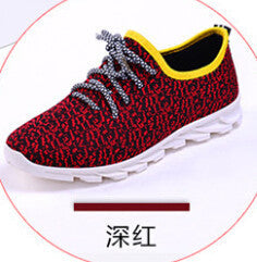 Famous brand 2016 new autumn models sport coconut flat bottomed shoes Knit lace men casual shoes trend plus size 39-44 yeezies