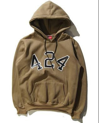424 Letters Print Hooded  Hip Hop Yeezys Harajuku 424  Hoodies  Assassin Creed Off White Hip Hop Hoodies Men 2016 New Arrival