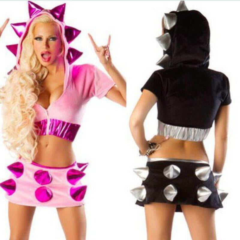 Female adulta Cruel mares Holloween Cosplay Costume mulheres Sexy Halloween Fancy Dress costume T shirt + dress suit